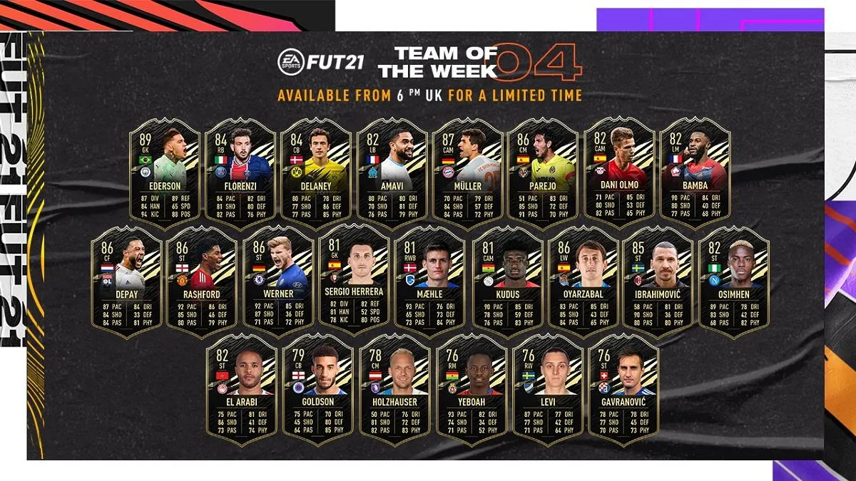 FIFA 21 Ultimate Team TotW 4 