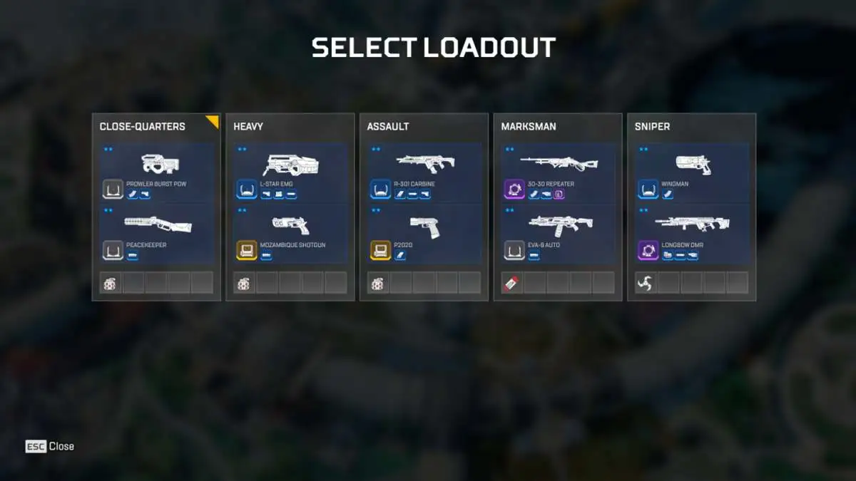 Apex Legends control loadout