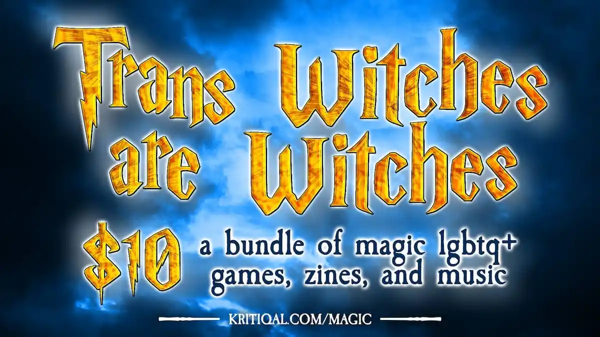 חבילת Trans Witches Are Witches כוללת 69 פרויקטים של יוצרי אינדי LGBTQ+, אם אתה צריך משחק קוסמים חלופי